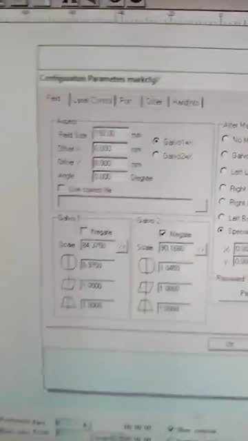 EzCad 设置：旋转轴参数